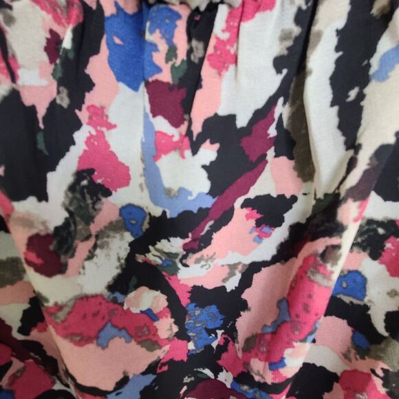 Lane Bryant Womens Plus SZ 26 28 Multicolor Top Off Shoulder Peasant Blouse - Picture 7 of 11